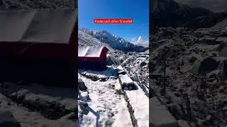 Kedarnath Snowfall Today #kedarnath #kedarnathtemple #kedarnathdham #kedarnathyatra #mahadev #snow