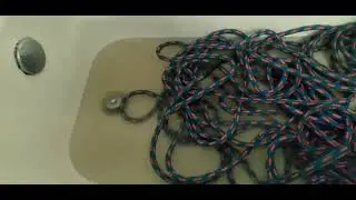 How to wash a climbing rope