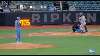Half inning of play-by-play with story on Zach Fruit's new pitches
