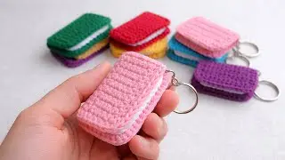Crochet mini book Keychain -easy crochet gift mini book keychain-crochet keychain for beginners 