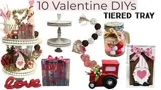 10 FARMHOUSE DOLLAR TREE VALENTINE DIYS | TIERED TRAY VALENTINES DECOR IDEAS FOR TIERED TRAY Beads