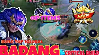 100%BADANG CRITICAL BUILD INSANE DAMAGE :BUILD TOP 1 GLOBAL ~MLBB #Mlbb #Badang