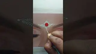 simple bridal bindi design ❤️ kolka design 🥰 #design #bindi #shortvideo