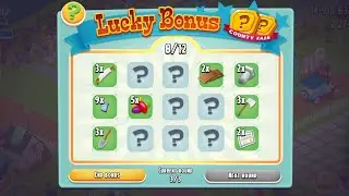 Lucky Bonus Jackpot! 🎁 8/12 Rewards Unlocked | Hay Day County Fair