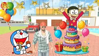 Nobita Ki Happy Birthday Party🤩🤩INDIAN THEFT AUTO SIMULATOR GAME 