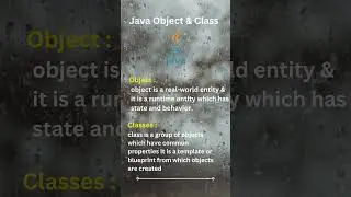 What is Object and Class in Java ?  #youtubeshorts #java