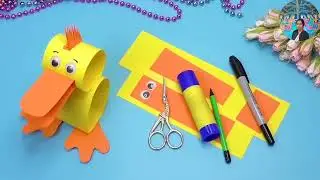 पेपर से डक को कैसे बनाए | Easy paper crafts | Moving paper toys #crafts #diy 