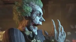 Joker does random shit kicks a guy in the balls hits the griddy and escapes the asylum