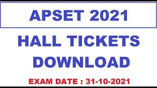#APSET HALLTICKETS DOWNLOAD 2021 download apset 2021 admit card apset  apset2021