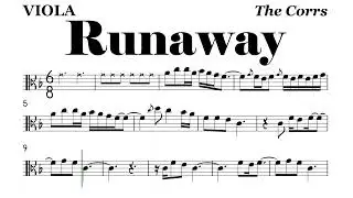 Runaway The Corrs Viola Sheet Music Backing Track Play Along Partitura