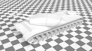 Blender animation of a physics based tank