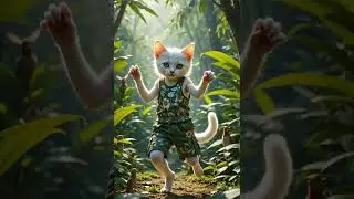 Wild Meow Moves#JungleDanceKitten #WildMeowMoves #DancingInTheWild #KittenGroove #shorts #056