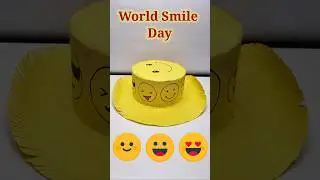 World Smile Day Craft 😊 Emojis Hat 😃 Birthday Hat #kiy #kidinsideyou #craft #emoji #worldsmileday 😊😃