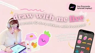 Procreate Tutorial ✏️ How to Make IG Story Stickers + Custom Emojis (✨ Live Replay!)