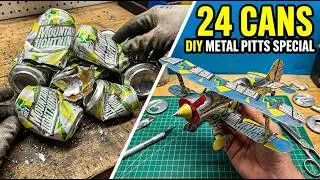 I BUILT a Pitts Special Biplane from 24 soda cans! ✈️🤯