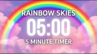 5 Minute Mindfulness Timer with Rainbow Skies and Peaceful Cloud Animation