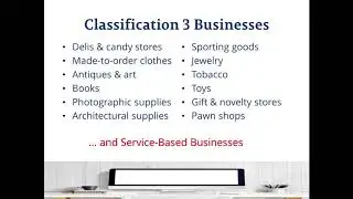 Business Tax Classification 3