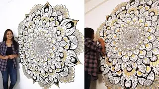Mandala wall painting | Mandala Wall Art Time Lapse