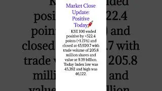 #psx today closed positive #trading #stockmarket #kse100index