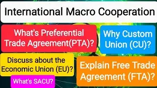 What's #PTA?Free Trade Agreement (#FTA)?Why Custom Union(#CU)?Why Economic Union(#EU)?What's #SACU?
