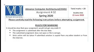 CS501 | CS501 Assignment # 2 Spring 2020 Solution | CS501 VU Assignment # 2 2020 Solution