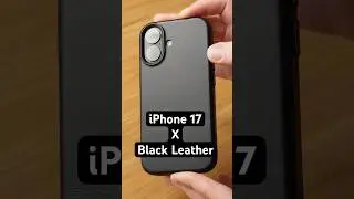 iPhone 17 Black // Black Leather Case