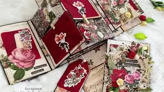 Scrapbooking Class online | Vintage Saga Book Box Album workshop | Contact 9650111474