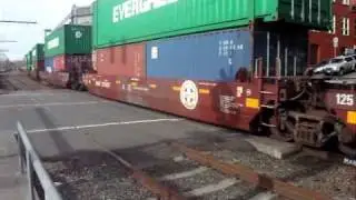 BNSF 4681 Freight Train at Seattle WA Waterfront