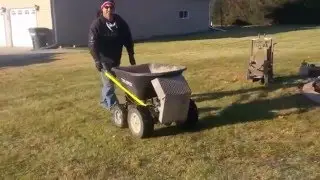 Power Wheelbarrow by Valley Industries makes short work of removing concrete.