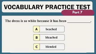 Vocabulary Challenge &ndash; How Strong Is Your Word Bank? | (Intermediate Level) #challenge 7