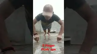 2 Finger Push-ups 🧘&zwj;♂️🥋. #pushups #exercise #martialarts #fingerpushups #strong #workout #fitness