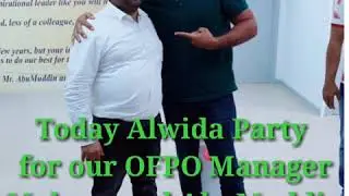 ALWIDA PARTY FOR OUR LOVED CCC OFPO MANAGER MUHAMMAD ABUMUDDIN
