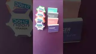 Doms neon hex vs Hauser curve erasers #shortsfeeds #shorts #youtubeshorts #reels #viral #trending👍