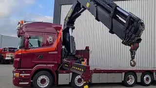 Top Trucks 4339 Scania R500 V8 8x2 - 60TM Kraan, Crane, Kran, Grue