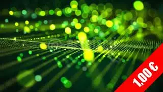 Neon Green Data Bokeh Lines &mdash; Futuristic Tech Stock Footage (HD)