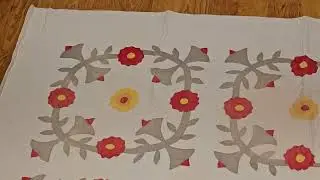 19th Century Pennsylvania Dutch Flower Garlands Appliqu&eacute; Quilt, The Persian Knot Gallery, SKU 2347