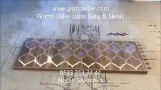 Galvo lazer ahşap // suntalam mdflam boyama