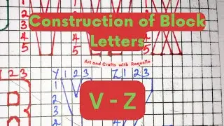 Construction of Uppercase (Capital) Letters V - Z | Block/Constructed Letters | Lettering #art