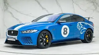 Jaguar XE SV Project 8 2019 года &mdash; цвет Goodwood Blue &mdash; обзор, интерьер и обзоры &mdash; Romans International