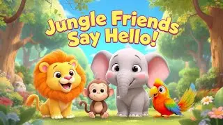 Jungle Friends Say Hello 🐘🐸 | Animal Greeting Song for Kids | Nursery Rhymes
