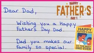 Father's day card writing/ father's day special/ father's day gift/ Happy Father's Day