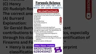 UGC NET Forensic Science I Net Qualified Faculty I Online Class Available #shorts #ytshorts #reels