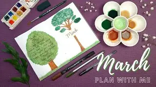 Plan With Me / March 2021 Bullet Journal Setup / Homage to Tree World Day