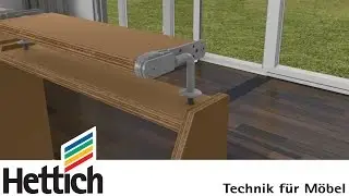 Hettich VarioFlex with round link: adjustable fitting for neck sections in upholstered furniture