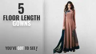 Top 10 Floor Length Gowns [2018]: Florely Women's Georgette New Arrival Fancy Anarkali Wedding Wear