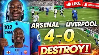 Arsenal vs Liverpool match score line 4-0 destroyed 😱😱🔥 like this channel and subscribe #football 