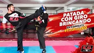 Conecta una PATADA CON GIRO BRINCANTO EN COMBATE | kick boxing, lima lama, muay thai, mma, karate