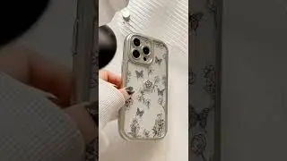 Cute Phone Cases: 3D Black Rose Flowers Silver Bumper Clear Back Cover for iPhone - TSP312-B