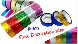 #बांसुरी सजाने का आसान तरीका/flute decoration idea/Janmashtami special#flutecraft #flute#easy#diy
