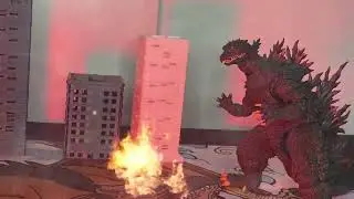 Godzilla 2000 animation test(WITH SOUND AND VFX)